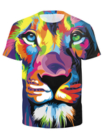 T-shirt à manches courtes hommes col rond imprimé T-shirt décontracté