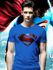 T shirt bleu en coton de Superman Déguisements Halloween