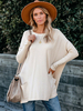 T-shirt Blouse Femme avec Manches Longues à Col Rond Unicolore avec Poche Unicolore Blouse Femme