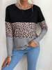 T-shirt Blouse Femme Imprimé à Col Rond avec Manches Longues Blouse Femme