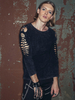 T-shirt creux style punk rock britannique pour homme
