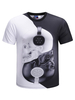 T-shirt décontracté pour hommes T-shirt imprimé crâne 3D