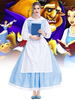T shirt Ensemble bleu en polyester bicolore de Princesse Déguisements Halloween