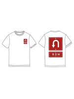 T-shirt Femme Imprimé à Col Rond avec Manches Courtes Bicolores