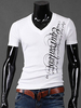 T-shirt hommes 2021 Manches courtes T-shirt Coton V Imprimé Lettres cou T-shirt Hommes Casual