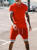 T-shirt imprimé orange avec short culotte ensemble sport 2 pièces