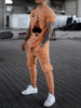 T-shirt imprimé pique as orange ensemble sport 2 pièces