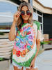 T-shirt Imprimés Top Femme Eté Sexy à Col Rond avec Manches Courtes Décontracté Multicolores