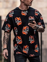 T-shirts à manches courtes et col rond classique imprimé dinosaures