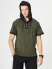 T-shirts Capuche Color Block Manches Courtes