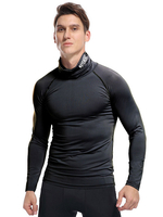 T-shirts Casual Col Haut Oversize Manches Longues
