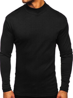 T-shirts Casual Col Haut Oversize Manches Longues