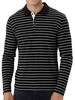T-shirts Casual Col Rabattu Rayures Oversize Manches Longues