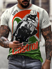 T-shirts Chic Blanc Col Rond Imprimé Manches Courtes Vintage