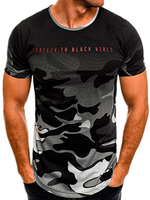 T-shirts Chic Col Bijou Imprimé Manches Courtes