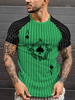 T-shirts Chic Col Bijou Rayures Manches Courtes