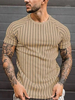 T-shirts Chic Col Bijou Rayures Manches Courtes