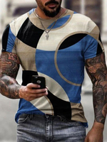 T-shirts Chic Col rond Imprimé Manches Courtes