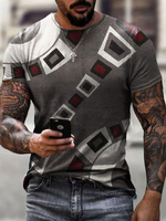 T-shirts Chic Col rond Imprimé Manches Courtes