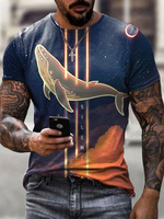 T-shirts Chic Col rond Imprimé Manches Courtes