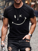 T-shirts Chic col rond Imprimé Manches Courtes unicolore
