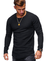 T-shirts Chic Col Rond Manches Longues