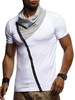 T-shirts Chic Col V Colour Block Manches Courtes