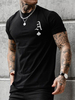 T-shirts Chic Jewel Neck Imprimé Manches Courtes