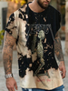 T-shirts Chic Jewel Neck Imprimé Manches Courtes