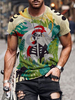 T-shirts Chic Jewel Neck Imprimé Manches Courtes