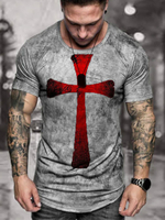 T-shirts Chic Jewel Neck Imprimé Manches Courtes