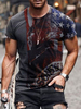 T-shirts Chic Jewel Neck Imprimé Manches Courtes