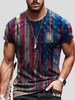 T-shirts Chic Jewel Neck Imprimé Manches Courtes