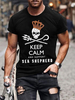 T-shirts Chic Jewel Neck Imprimé Manches Courtes