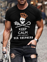 T-shirts Chic Jewel Neck Imprimé Manches Courtes