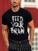T-shirts Chic Jewel Neck Imprimé Manches Courtes