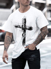 T-shirts Chic Jewel Neck Imprimé Manches Courtes