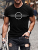 T-shirts Chic Jewel Neck Imprimé Manches Courtes