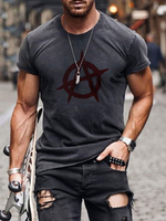 T-shirts Chic Jewel Neck Imprimé Manches Courtes