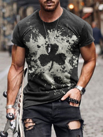 T-shirts Chic Jewel Neck Imprimé Manches Courtes