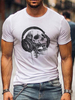 T-shirts Chic Jewel Neck Imprimé Manches Courtes