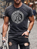 T-shirts Chic Jewel Neck Imprimé Manches Courtes