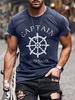 T-shirts Chic Jewel Neck Imprimé Manches Courtes