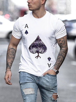 T-shirts Chic Jewel Neck Imprimé Manches Courtes