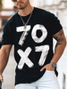 T-shirts Chic Jewel Neck Imprimé Manches Courtes