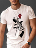 T-shirts Chic Jewel Neck Imprimé Manches Courtes