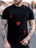 T-shirts Chic Jewel Neck Imprimé Manches Courtes