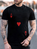 T-shirts Chic Jewel Neck Imprimé Manches Courtes