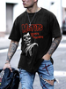 T-shirts Chic Jewel Neck Imprimé Manches Courtes