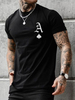 T-shirts Chic Jewel Neck Imprimé Manches Courtes